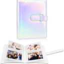 64 Pockets Photo Album Book for 2x3 Inch Film - Mini Small Albums for Fujifilm Instax Mini Instant Camera, for Polaroid Hi-Print Pictures (Magic Silver)