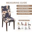 Chair Covers Dining Room Set of 2,Printed Patterned Stretch Non Slip