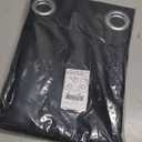 NICETOWN Pitch Black Solid Thermal Insulated Grommet Blackout Curtains/Drapes for Bedroom Window (2 Panels, 42 inches Wide by 63 inches Long, Black)