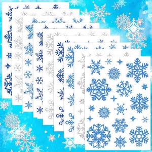 180 Self-Adhesive Snowflake Shaped Stickers - Christmas Party Favor Decoratives for Supplies, Cards, Gift Bags & Presents
