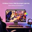 YEELIGHT Monitor Light Bar RGB Backlight, Ra98 Computer Lamp Works with Matter & Alexa for Home Office Gaming, 350LM Dimmable No Glare Eye-Care LED Screen Bar, USB Desk Lamp with Screen & Music Sync