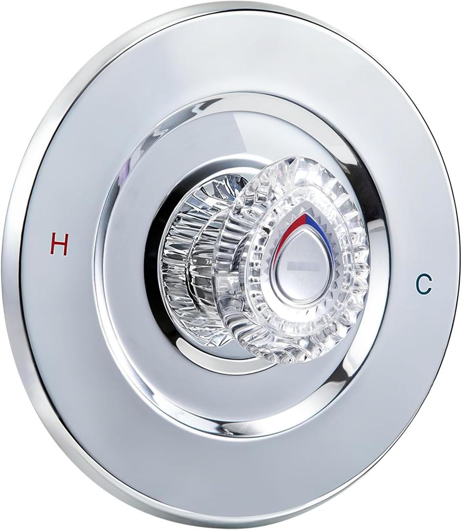 T470 Shower Trim Kit, Compatible with Moen Chateau Shower Trim Kit, for 1225 Trim Kit, Single-Handle Tub/Shower Trim, Includes Escutcheon, Tubes, Screws and Shower Handle (Chrome)