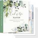 Lanpn End of Life Binder - 8.5x11, Final Wishes & Estate Document Folder with 8 Dividers & 10 Letter Size Binder Pockets, Death Planner Organizer, Before Death Life Plan When I Die Journal Book