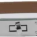 FENLDY Adjustable Thin Belts For Womens Skinny Belts For Dresses Womens Solid Color Alloy Turn Lock Belts For Jeans (Light Blue Silver Buckle)