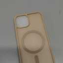 SUPFINE Magnetic for iPhone 15 Case(Compatible with MagSafe)(Military Grade Drop Protection) Slim Translucent Matte Shockproof with Anti-Fingerprint Phone Case,Desert Gold