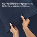 Cal King Size 4 Piece Sheet Set - Comfy Breathable & Cooling Sheets - Hotel Luxury Bed Sheets for Women & Men - Deep Pockets, Easy-Fit, Soft & Wrinkle Free Sheets - Navy Blue Oeko-Tex Bed Sheet Set