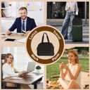 Lunch Tote Bag for Women, Quilted Puffer Work Purse with 15.3 Inch Laptop Compartment, for Office, Teacher, Nurse