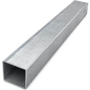 2" x 2" Hot-Dip Galvanized Steel Square Tubing, 50mm x 50mm Metal Tubing, 0.079" Wall Thickness x 19.69" Length (2mm x 500mm), 1 PCS for Construction & Industrial Use