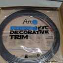 Art3d 20ft Outside Vinyl Corner Trim Peel and Stick for Tile and Wall Edges, Furniture Decoration Black