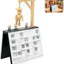 KOSIMI PlayBook'd - Hangman Game Magnetic Cowboy, Vocabulary Words Spelling Challenge Table Game, Hangman Challenge Game,Portable Books Design Board Game