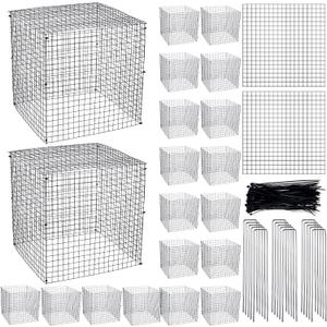 12"x12" Small Wire Plant Protectors, 20 Pack Square Wire Plant Cages Garden Mesh Plant Wire Cage for Plant Vegetable Protection