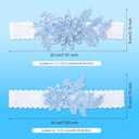 3 x 2pcs Garters for Bride, Lace Bridal Garter Floral Lace Leg Belt Elegant Wedding Accessories for Women Girls Gift (Sky Blue)
