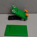 Cute Frog Phone Stand, Green Desktop Mobile Device Holder with Orange Feet, Decorative Animal Design for Home Office