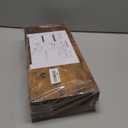 QEEIG Bathroom Floating Shelves for Wall - 15.7" Wall Mounted Shelf Over Toilet Farmhouse Home Decor Display Bookshelf Small 15.7 x 6.7 inch Set of 2, Rustic Brown (008-40BN)