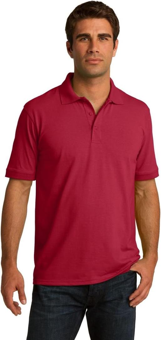 Clothe Co. Men's Big and Tall Polo Shirt, Men's Tall Polo Short Sleeve Performance Cotton Blend XX-Large Tall
