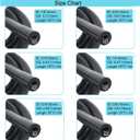 Silicone Vacuum Hose Kit 6PCS 5FT 1/8" 5/32" 3/16" 1/4" 5/16" 3/8" ID High Performance 130PSI With Vacuum Connector 12 Sizes 130PCS Engine Automotive Vacuum Silicone Hose Line Kits