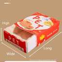 Cat Nest Snack Box Bed Biscuit Burger Box Pet Bed Winter Warm Dog House Removable Plush Pad Closed Four-Season Pet Nest (L,Red)