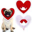 Geyoga Halloween Dog Costume Cute Pet Hat Clothes Red Love Hearts Heart Shaped Headwear for Cats Dogs Dress up Adjustable Birthday Holiday Hat(Small) : Pet Supplies