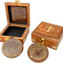 God My Lord Compass - Compass Gift Inspirational Quote Engraved, Graduation Gift, Confirmation Gift, Religious Gift for Men Women Boys Girls Teenage Kids, Baptism Gift