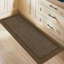BEQHAUSE Kitchen Runner Rugs 24"x60", Kitchen Rugs Non-Slip Kitchen Mats for Floor, Absorbent and Stain Resistant Kitchen Mats, Machine Washable Rug for Kitchen, Hallway, Laundry & Sink, Brown