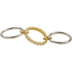 18K Gold Plated Three-Layer Stacking Rings Dainty Micro Paved 5A Cz Cubic Zirconia Dainty Stack Ring Trendy Full Finger Jewelry