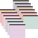 Lincia 12 Pcs 11" x 9.5" Legal Pads College Ruled Notepad Landscape Notebook Horizontal Lined Notebook 80 Gsm Assorted Colors Paper Pastel Writing Pads for School Office, 40 Sheet (Cute Color)