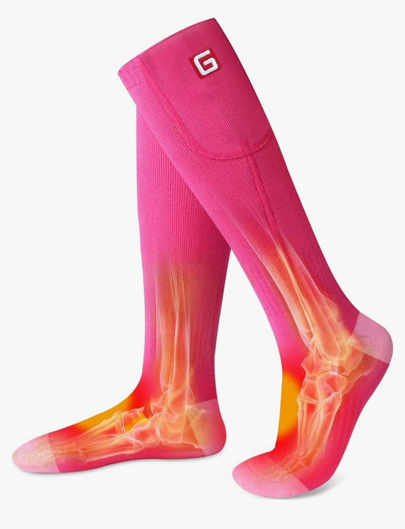 Rabbitroom Heated Socks Women Electric Battery Socks Thermal Insulated Socks for Arthritis, Winter Thick Warm Cotton Sox Heating Foot Warmer, Unisex & USA 6-13 Size