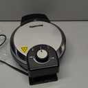 Waffle Maker, 7“ Round Classic Belgian Waffle Iron, Adjustable Browning Control, Easy-Clean Nonstick Plates & Cool Touch Handle, Space Saving Storage, Stainless Steel