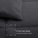 TEXARTIST Premium 2100 Series Queen Comforter All Season Breathable Grey Comforter Soft 4D Spiral Fiber Quilted Down Alternative Duvet Insert with Corner Tabs Luxury Hotel Style (88"x88")