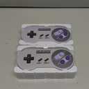 Asopiram 2-Pack Wireless Controller for SNES Classic & Switch, 2.4GHz Retro Gamepad for SNES Classic, PC (Windows/Mac/Linux) with USB Receiver, Rechargeable