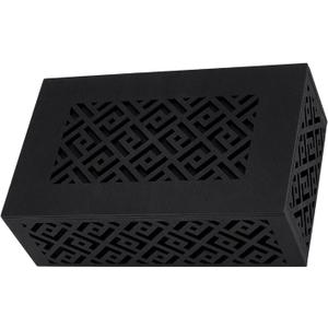 Doorbell Chime Cover Box Only, 8.5x4.9x2.7In Wooden Door Bell Chime Box With Screw for Installation, Wall-Mounted Design for Indoor/Outdoor Use, Universal Fit Doorbell Cover for Home Upgrade(Black)