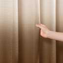 Naturoom Brown Shower Curtains Brown and White Curtains for Bathroom Ombre Waffle Curtain Tan Cloth Shower Drape Liner Taupe Earth Tone Bath Curtain Water Repellent  Brown, 72"W x 72"L (Pack of 1)