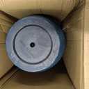 QCQHDU Set of 2 Large Tall Blue Planters with Saucer - 9 Gallon 12" Diameter x 21" H Faux Stone Round Pots for Indoor Plants, Outdoor Patio & Porch Decor, Heavy Duty Weatherproof Plant Containers