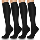 Aoliks Compression Socks for Women & Men 4 Pairs, Best Support for Nurses Running Travel Size Large