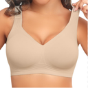 PoseFree Womens Seamless Wireless Supportive Bra Push Up Comfort Soft No Underwire Full Coverage T-Shirt Bra, Size 2XL