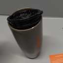 Bosmarlin Ceramic Travel Coffee Cup with Lid, 21 oz, Portable Coffee Mug for Car Cup Holder, Microwave and Dishwasher Safe, Reactive Glaze (Grey) (Gray)