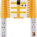 Telescoping Ladder, 15.5FT Aluminum Collapsible Ladder w/Non-Slip Feet, Telescopic Ladders Heavy Duty Ladder for Household, Outdoor Work 330 lbs Load