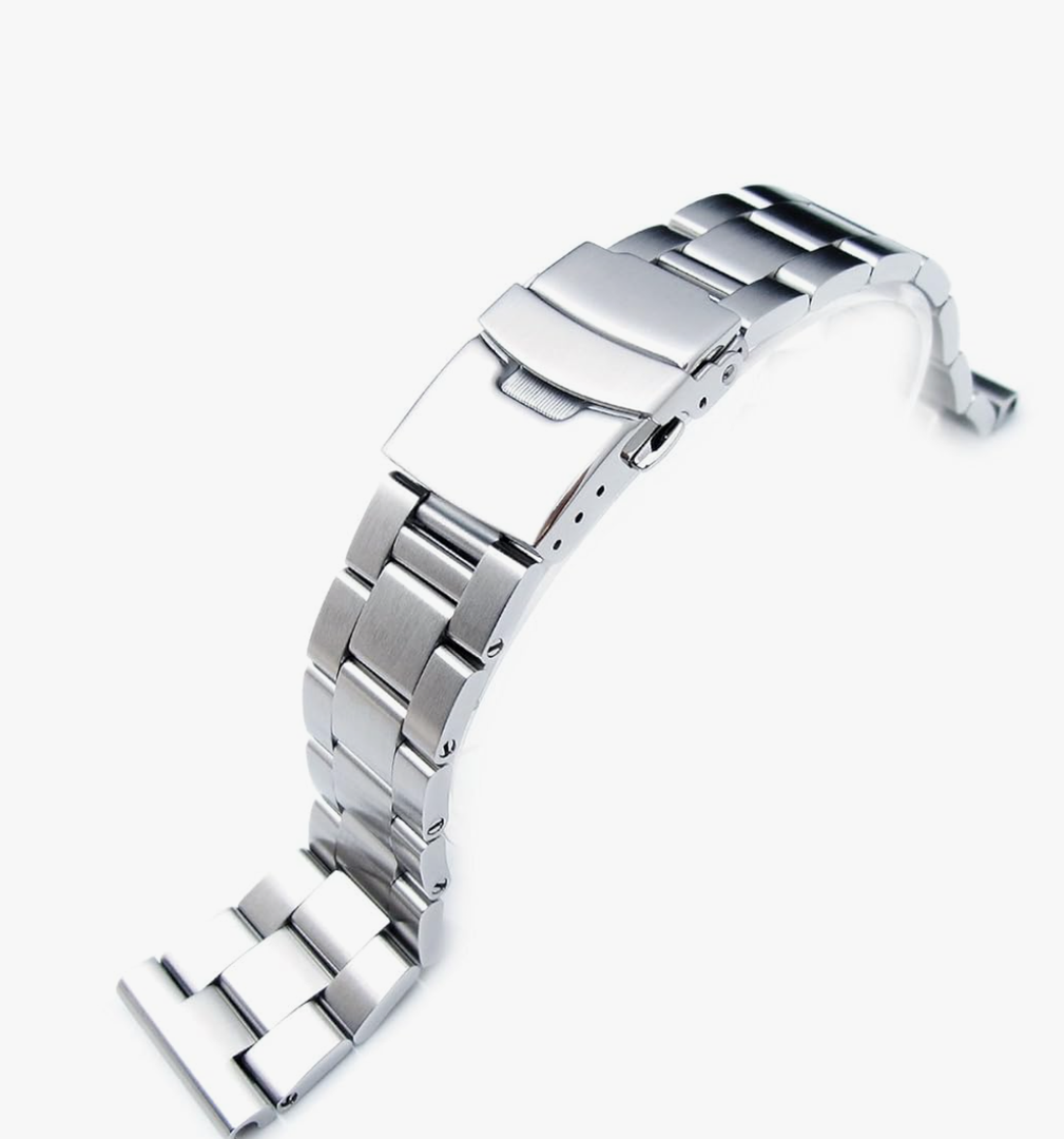 20mm Solid 316l Stainless Steel Super-O Boyer Straight End Watch Band