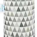 Laundry Basket Canvas Fabric Collapsible Organizer Basket for Storage Bin Toy Bins Gift Baskets Bedroom Clothes Children Nursery Hamper (Grey triangle)