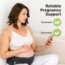KeaBabies Pregnancy Belly Bands for Pregnant Women - 1-Pack, Soft & Breathable Maternity Belly Support Band, Easy Adjustable Maternity Belt for Back, Pelvic Support, Comfortable (Midnight Black, M/L)