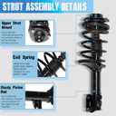 Front Struts Assembly w/Coil Spring Shock Absorbers Replacement for 2005-2009 Hyundai Tucson 2005-2010 Kia Sportag 172219 172220, Set of 2