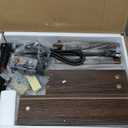 JOONEE Rattan Nightstand with Charging Station,Farmhouse Bedside Table with 2 Storage Drawer and Open Wood Shelf, for Bedroom and Small Spaces,Night Stand with Solid Wood Legs (Walnut Brown-Outlet)