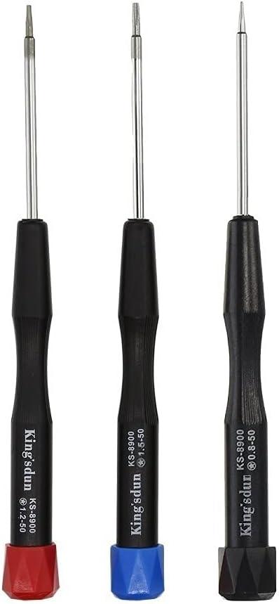 Set of 3 Pentalobe Screwdrivers, Uacen 5 Point 0.8 1.2 1.5 Precision Screwdriver Set or P2 P5 P6 or TS1 TS4 TS5 for Apple iPhone Macbook Pro Air Repair Tool Set