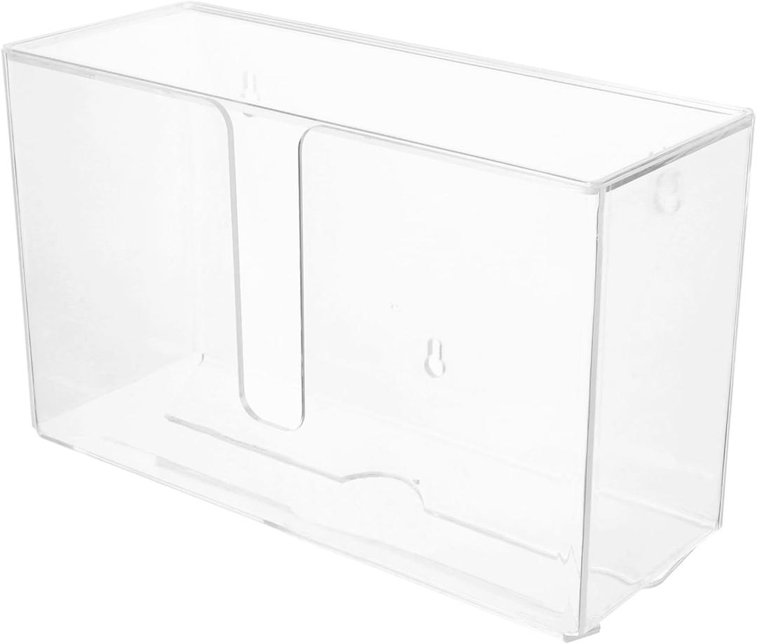 Alipis Wall Mounted Paper Towel Dispenser Clear Tissue Holder for Easy Visibility No-Drill Installation Napkin Holder for Bathroom and Kitchen Use