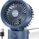 USB Desk Fan Small Quiet, Stepless Speed Flexible Adjust Mini Fans for Home Office Dorm Desktop, Portable Travel Fan Personal Cooling, Plug In USB Powered, Blue