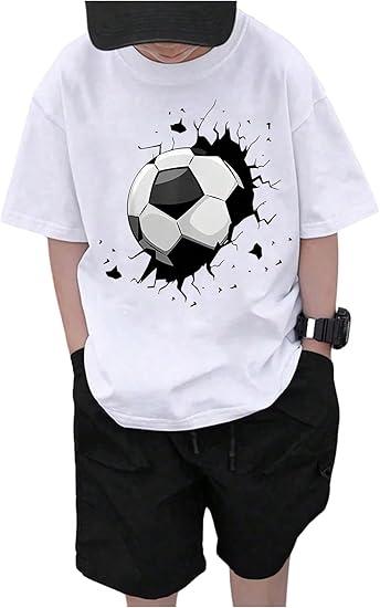 RoseSeek Girl's Letter Graphic Tees Crew Neck Short Sleeve T Shirts Casual Summer Tops White 12Y