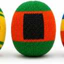 5 x ITD ITANDA Footbag, Handmade Crochet Knitted Sand Filled Kicking Ball, Leak-Proof Reinforced Seams Colorful Foot Bags for Freestyle Tricks, Juggling, Indoor Outdoor Party Favors & Campus Games