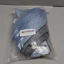 Fitted Tablecloth for Round Table, Vintage Blue Wood Grain Table Cover with Elastic Edge Waterproof Table Cloth, Farmhouse Abstract Brown Wooden Circle Table Covers for Kitchen Outdoor Picnic Party (Blue White Slategray), 44" (Round)