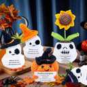 2 x YUXIYAN Halloween Ghost Gifts,Emotional Support Halloween Positive Ghost Crochet for Women Mom Friends Coworkers Teacher Christmas,Birthday,Thank You,Encouragement Gifts for Office Desktop Home Decor (Black Orange Hat Ghost)