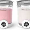 Containers Compatible with Ninja Swirl: 2-Pack Creami Pint and Lid - Accessories for Ninja NC700 & NC701 Ice Cream and Soft Serve Makers - BPA Free Food Grade Dishwasher Safe